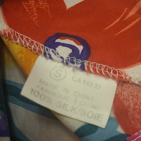 Vintage 100% silk tunic floral dress - Picture 9 of 12